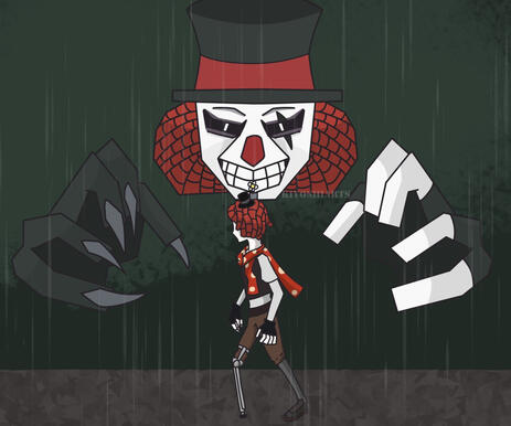 Weeping Clown and Smiley Face